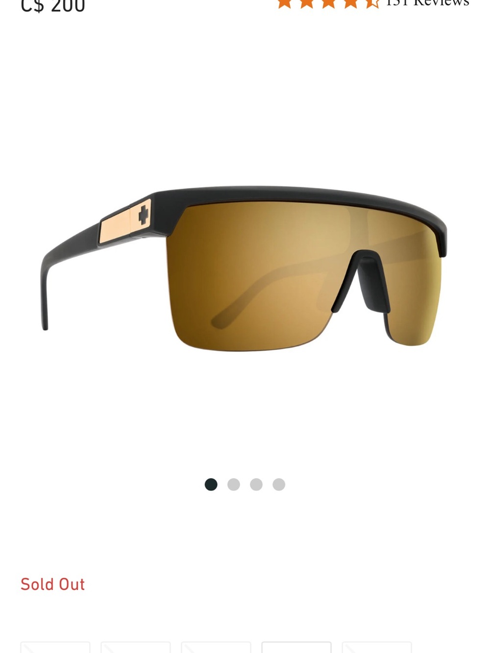 SPY Flynn 50/50 Sunglasses in Black with Soft matte lense